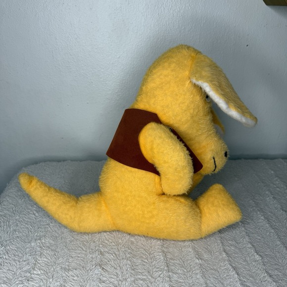 Vintage 1976 Animal Fair Aarty The Aardvark Vest Yellow Plush Stuffed Animal - Picture 5 of 11